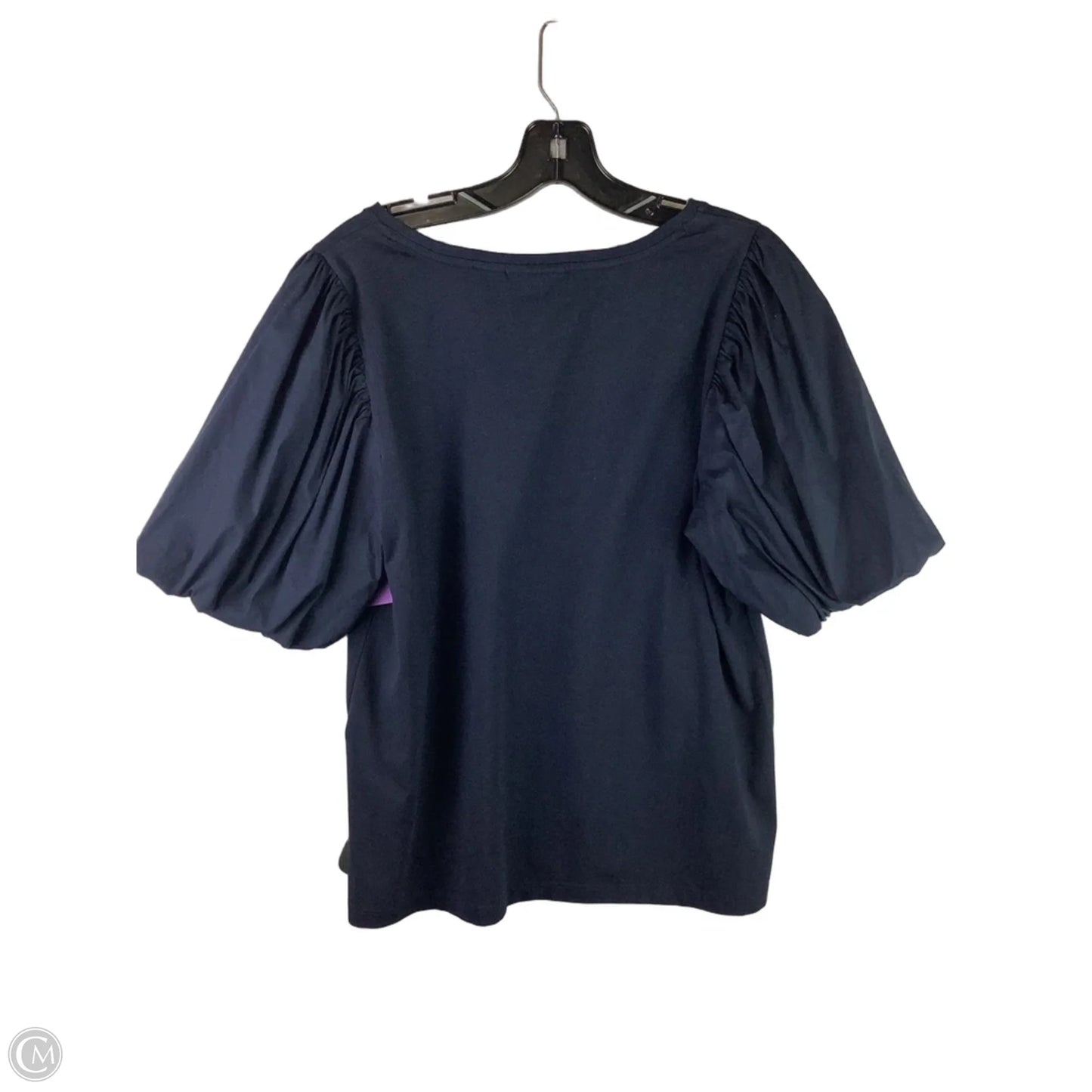 Top Short Sleeve By Chicos In Navy, Size: M