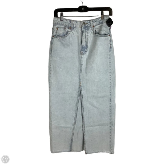 Skirt Maxi By Stradivarius In Blue Denim, Size: 4