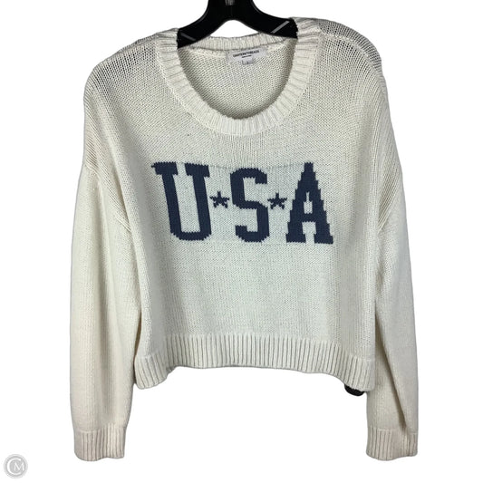 Sweater By Grayson Threads In Blue & White, Size: L