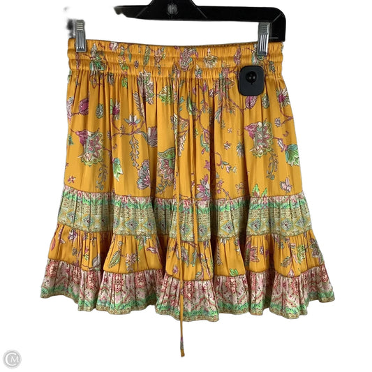 Skirt Mini & Short By Current Air In Yellow, Size: S