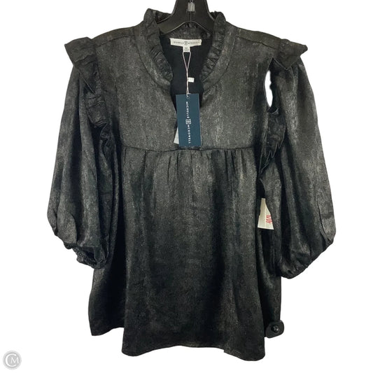 Top Short Sleeve By Michelle Mcdowell In Black, Size: M