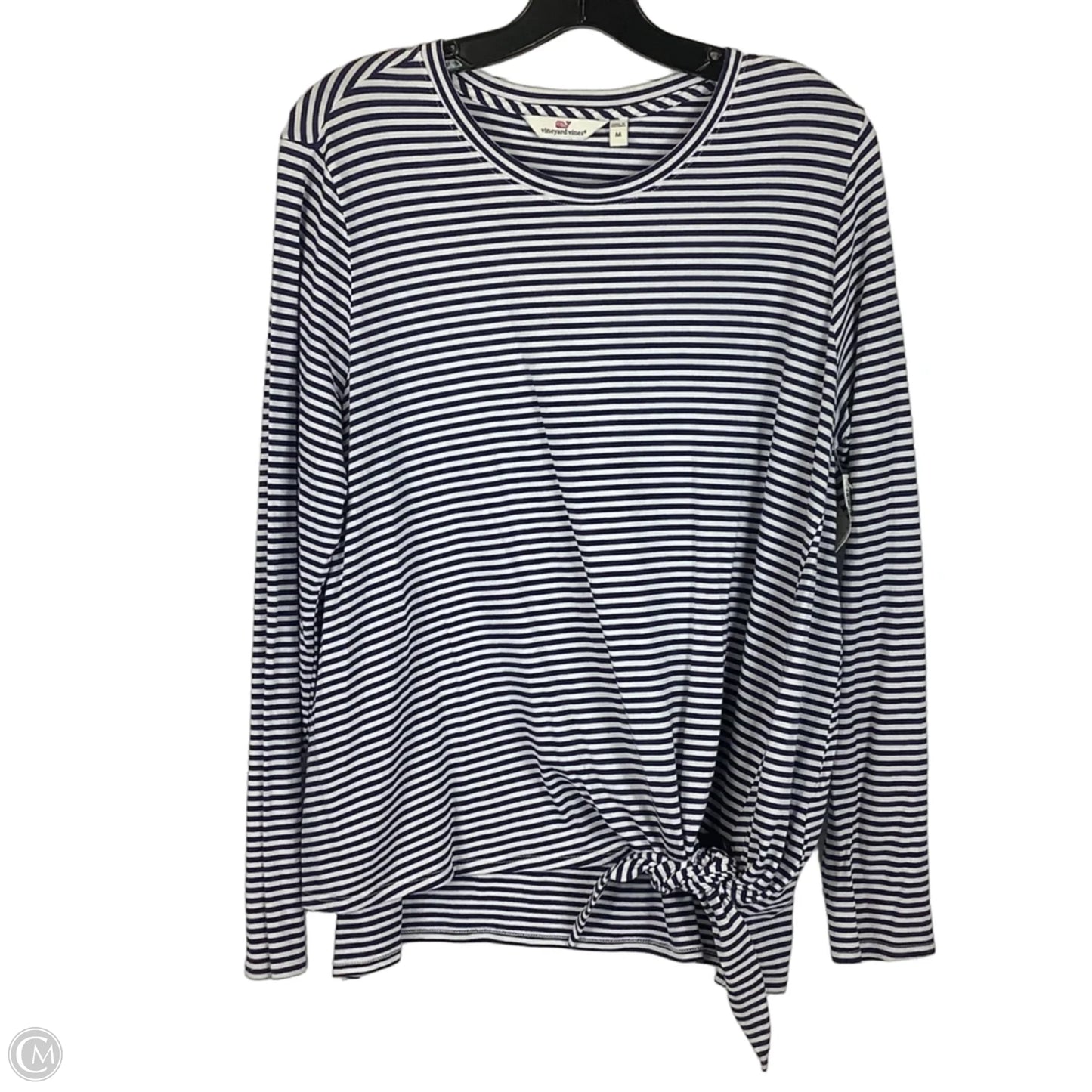 Top Long Sleeve By Vineyard Vines In Striped Pattern, Size: M