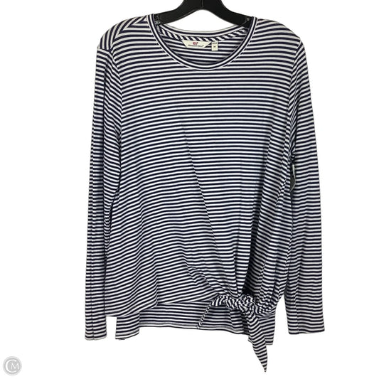 Top Long Sleeve By Vineyard Vines In Striped Pattern, Size: M