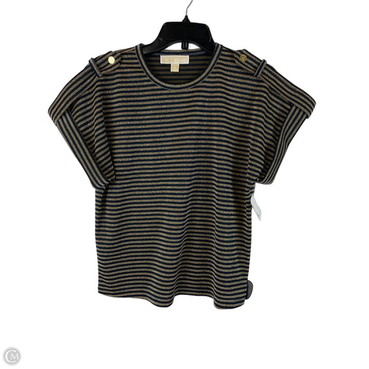 Top Short Sleeve By Michael By Michael Kors In Striped Pattern, Size: S
