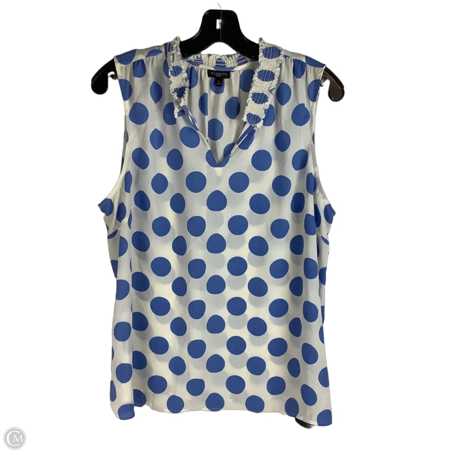 Top Sleeveless By Talbots In Polkadot Pattern, Size: Xl Petite
