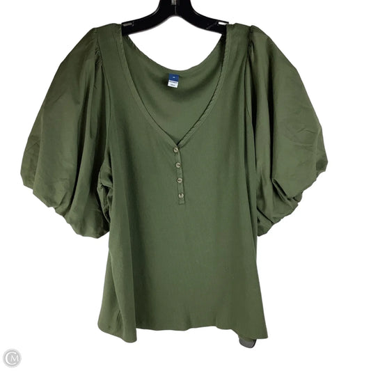 Top Short Sleeve By Old Navy In Green, Size: 3x
