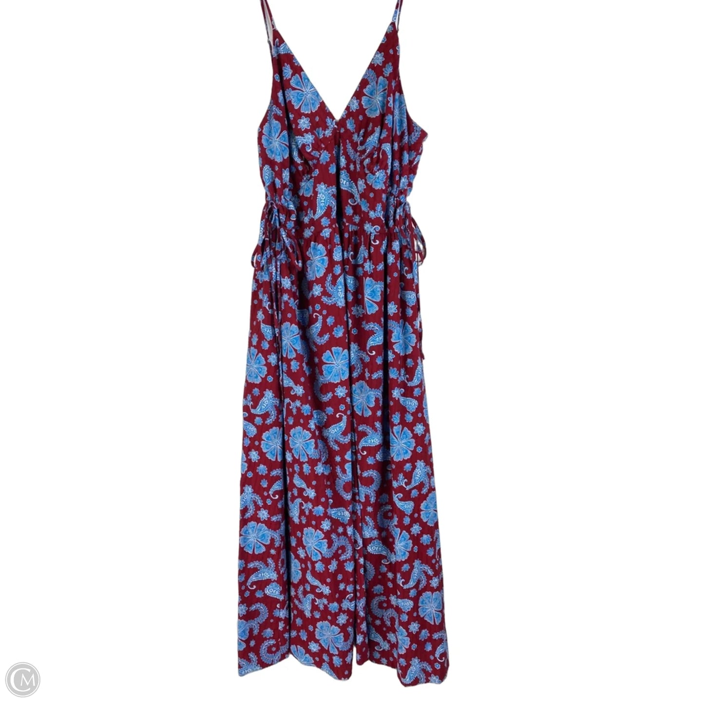 Dress Casual Maxi By Loft In Blue & Red, Size: 10