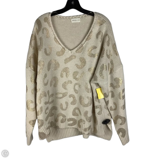 Sweater By Clothes Mentor In Cream, Size: S/M