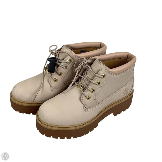 Boots Ankle Heels By Timberland In Pink, Size: 8