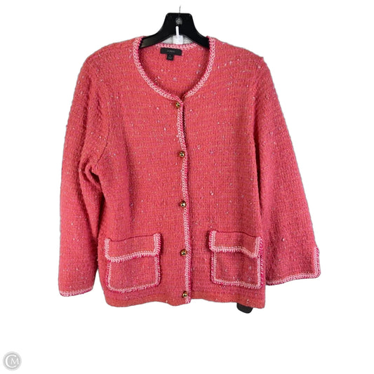 Sweater Cardigan By J. Crew In Pink, Size: L