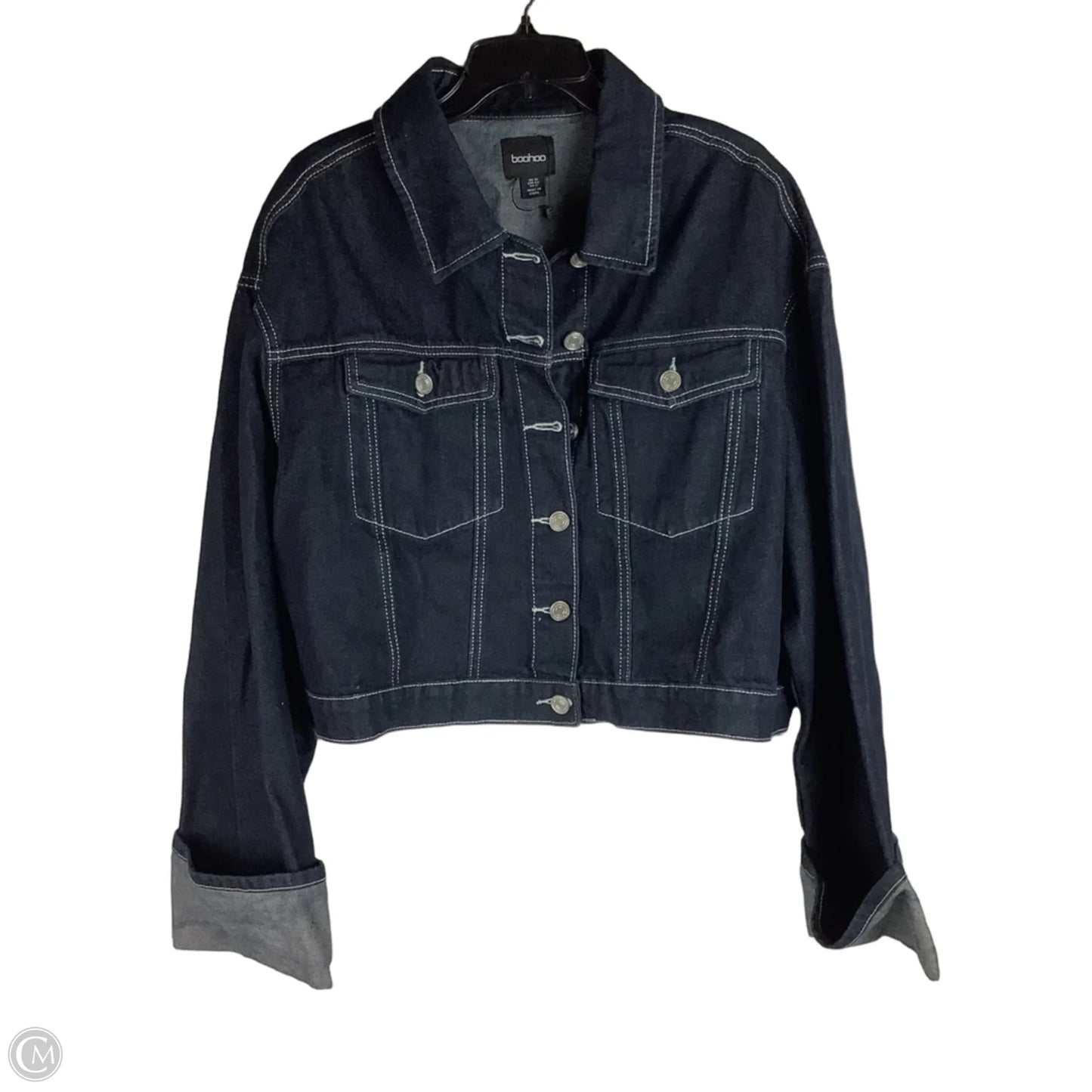Jacket Denim By Boohoo Boutique In Blue Denim, Size: 12
