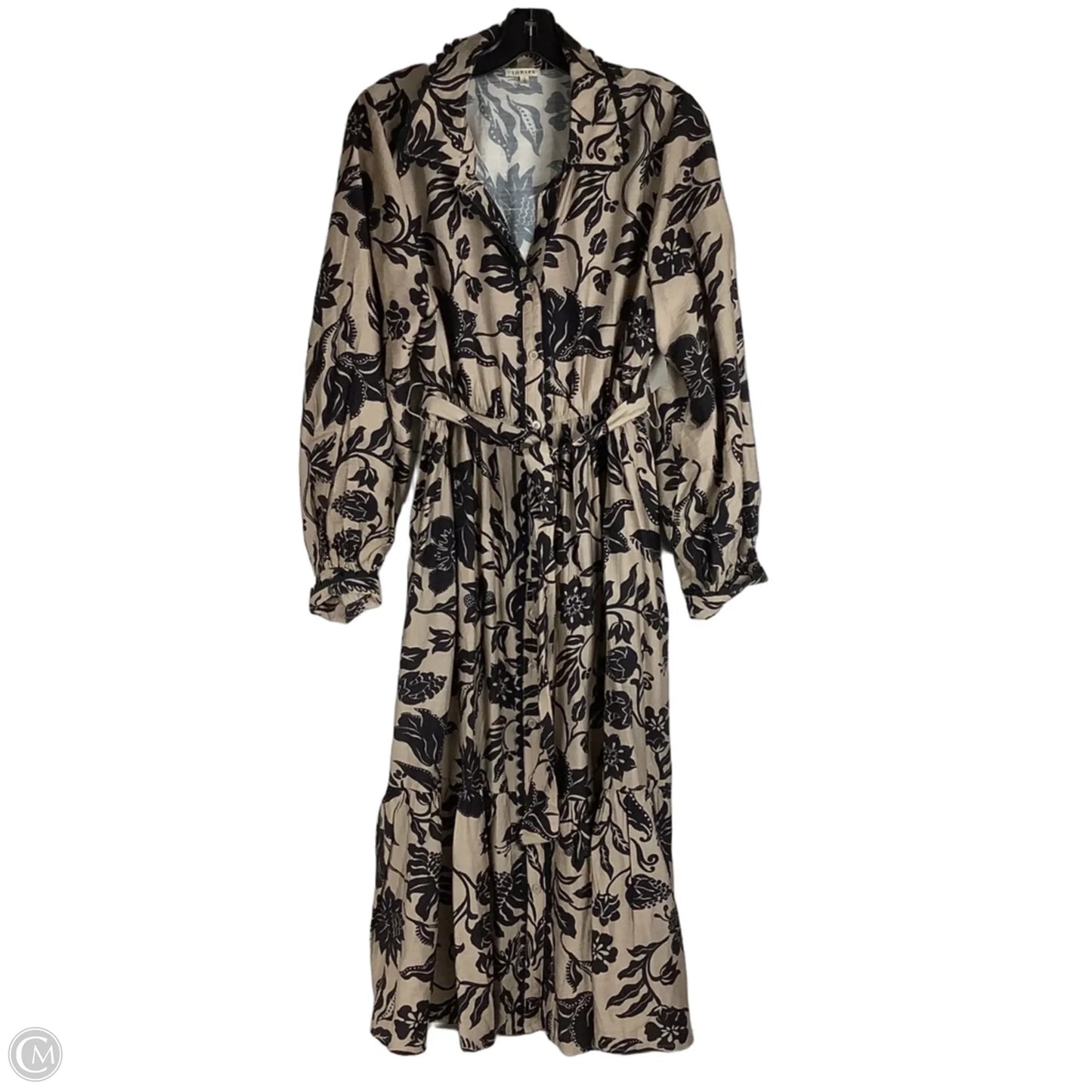 Dress Casual Maxi By Jodifl In Brown & Tan, Size: L