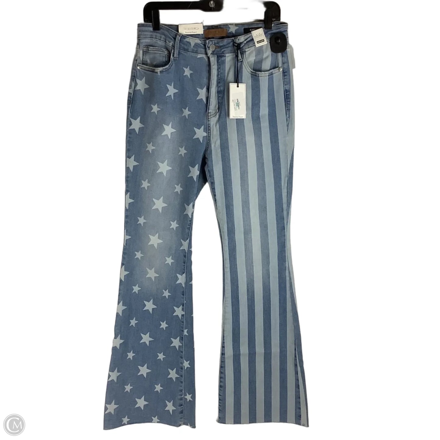 Jeans Flared By Judy Blue In Blue Denim, Size: 13/31