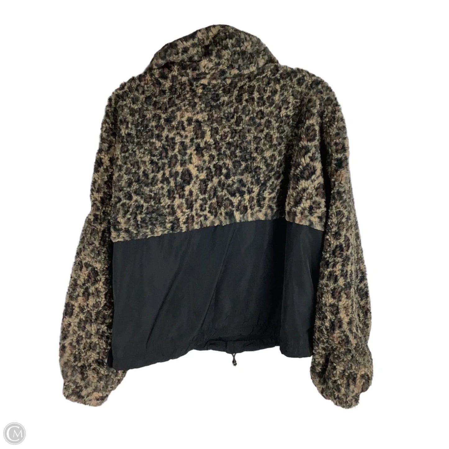Jacket Faux Fur & Sherpa By Dkny In Animal Print, Size: M