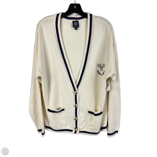 Cardigan By Bobeau In Cream, Size: L