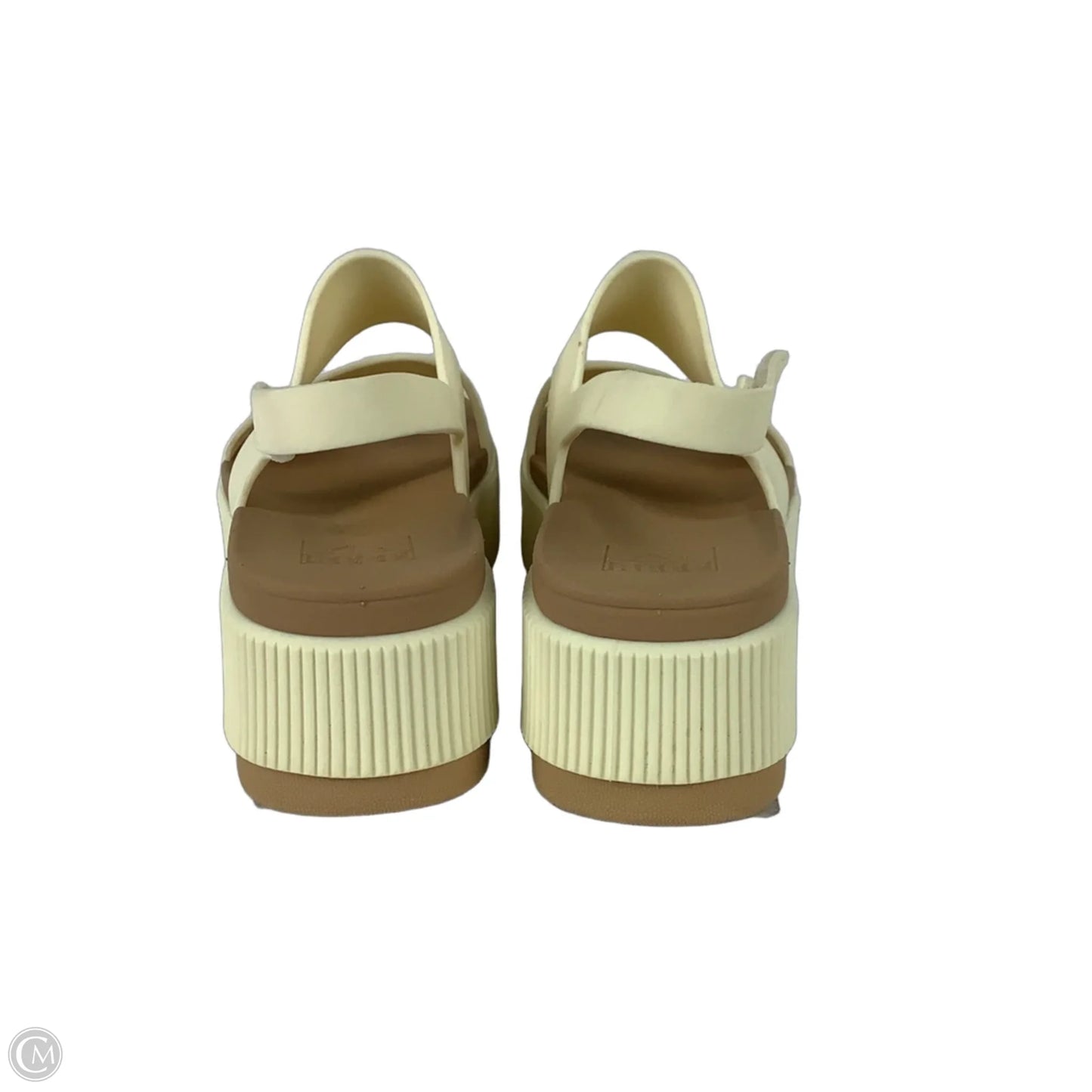 Sandals Heels Platform By Reef In Beige, Size: 5