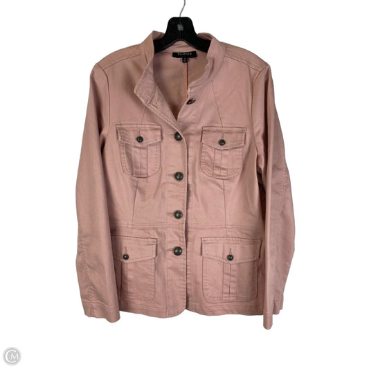 Jacket Denim By Talbots In Pink, Size: M