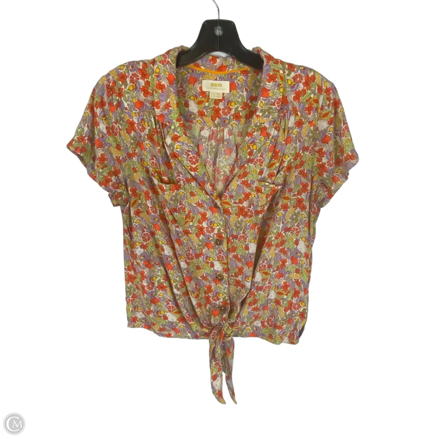 Top Short Sleeve By Maeve In Floral Print, Size: 10