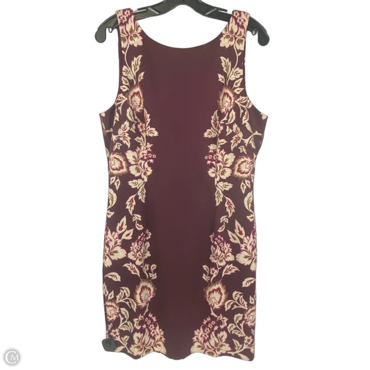 Dress Casual Midi By White House Black Market In Maroon, Size: 10