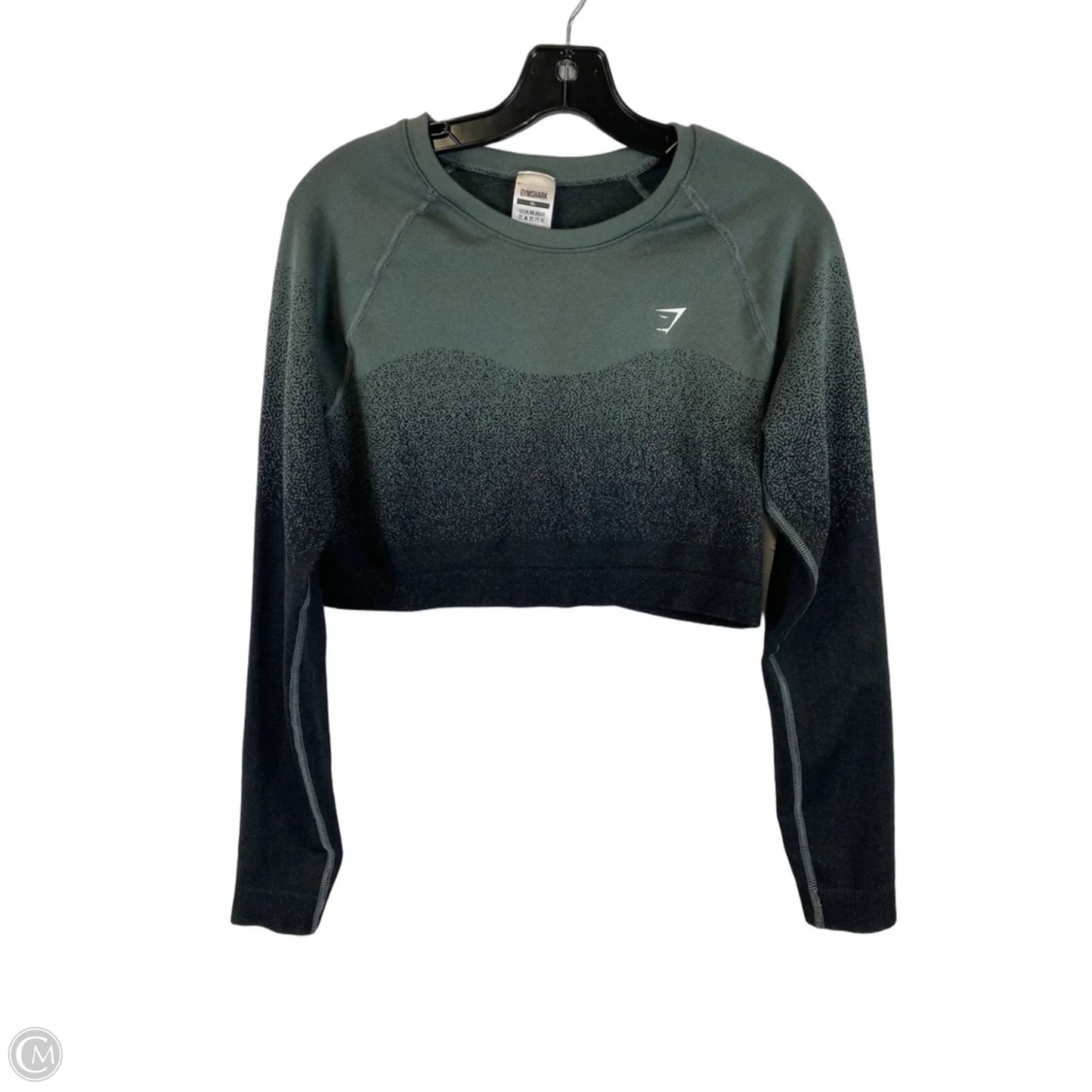 Athletic Top Long Sleeve Crewneck By Gym Shark In Grey, Size: Xl