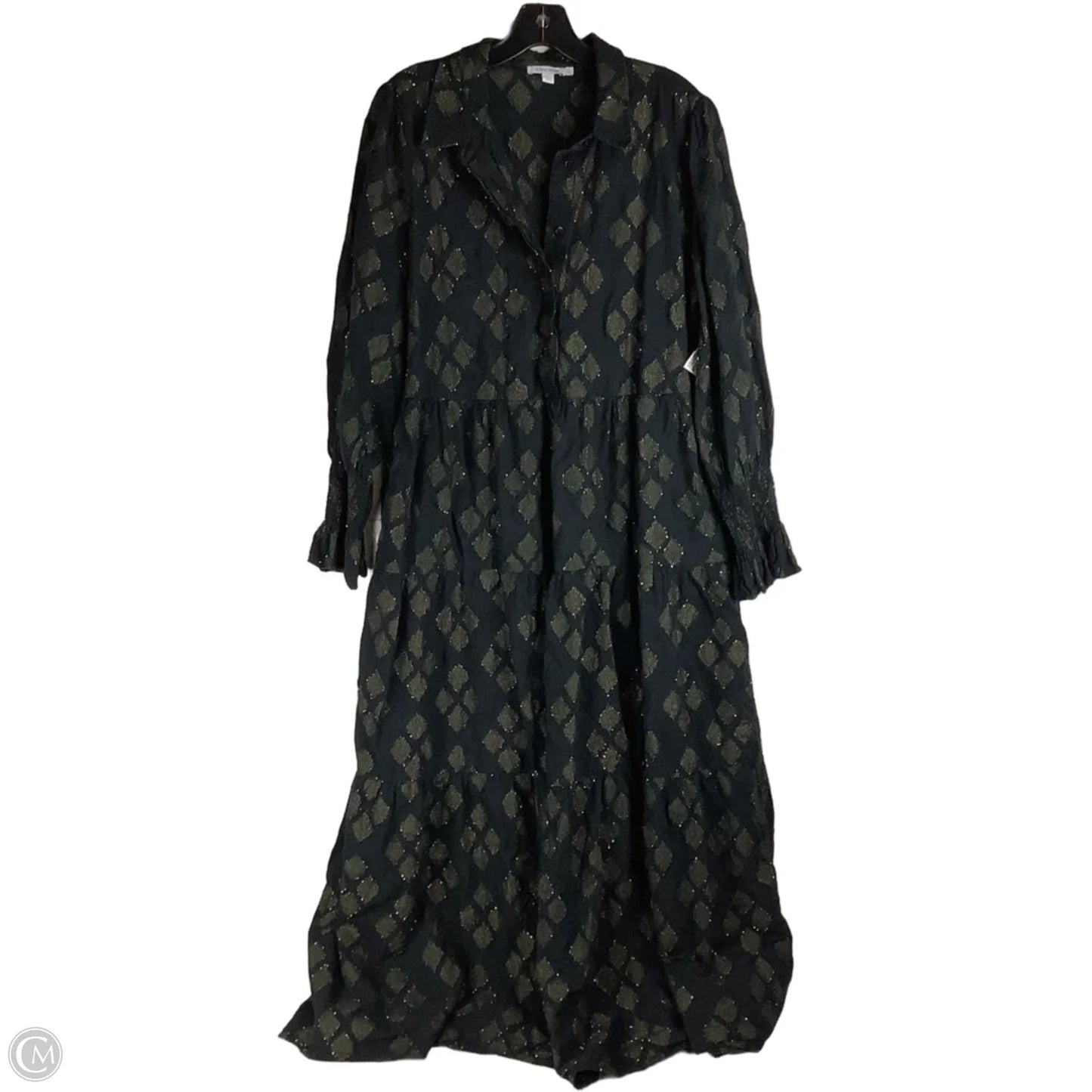 Dress Party Long By Chicos In Black & Gold, Size: 12