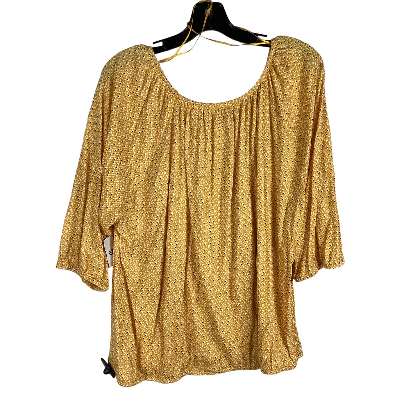 Top Long Sleeve By Michael By Michael Kors In Yellow, Size: 3x