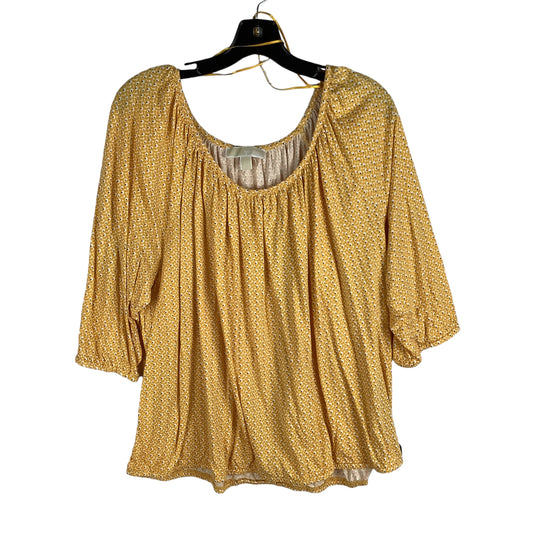 Top Long Sleeve By Michael By Michael Kors In Yellow, Size: 3x