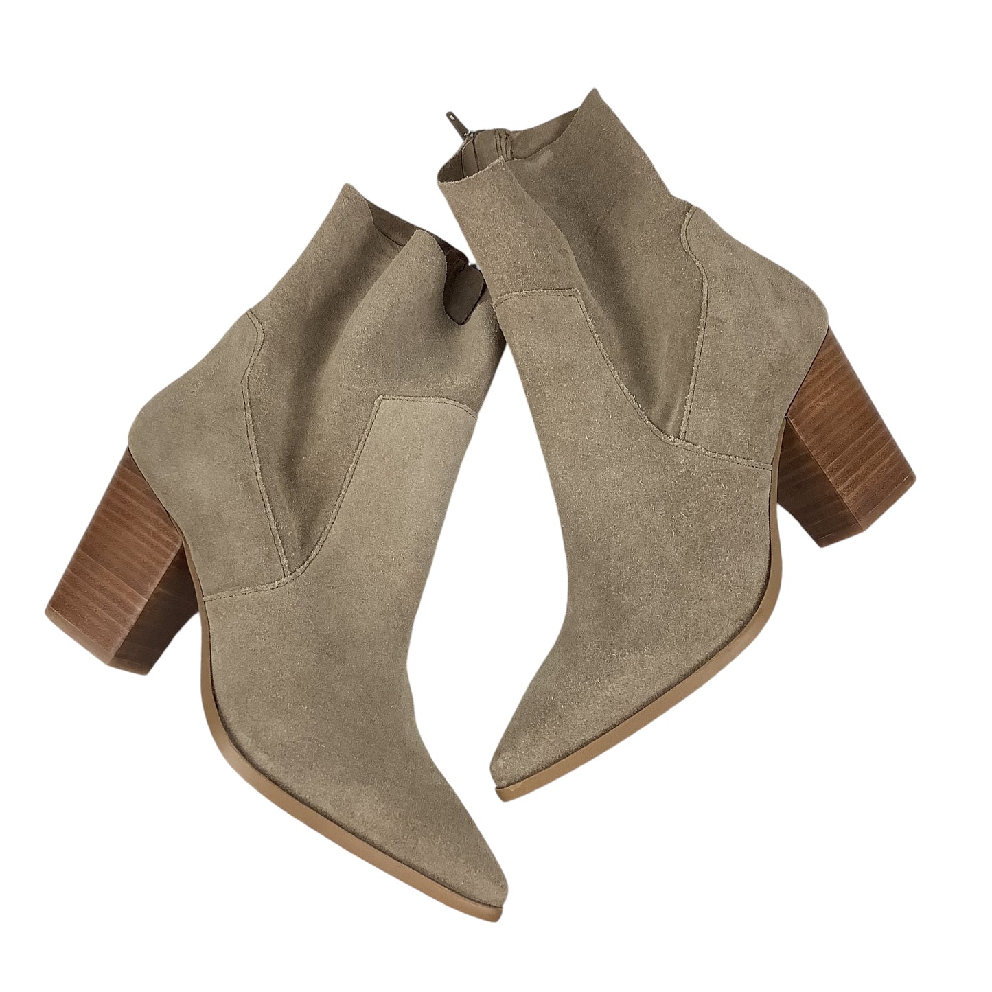 Boots Ankle Heels By Steve Madden In Tan, Size: 9