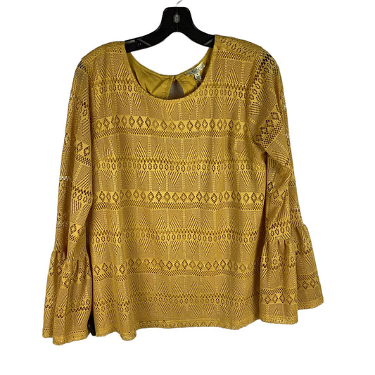 Yellow Top Long Sleeve Kori America, Size S