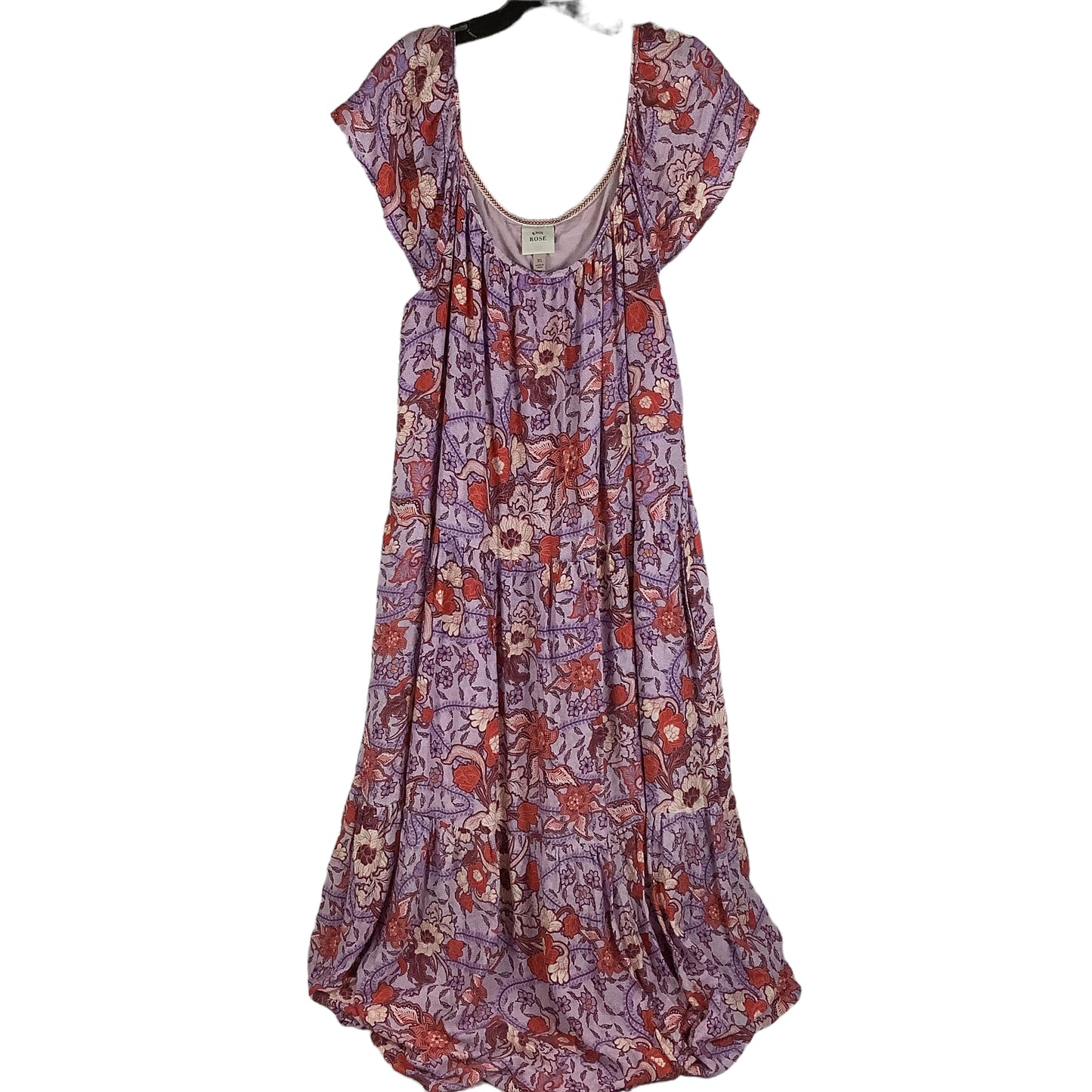 Purple Dress Casual Maxi Knox Rose, Size Xl