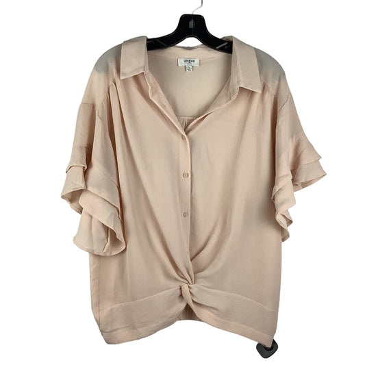 Top Short Sleeve By Umgee In Tan, Size: L