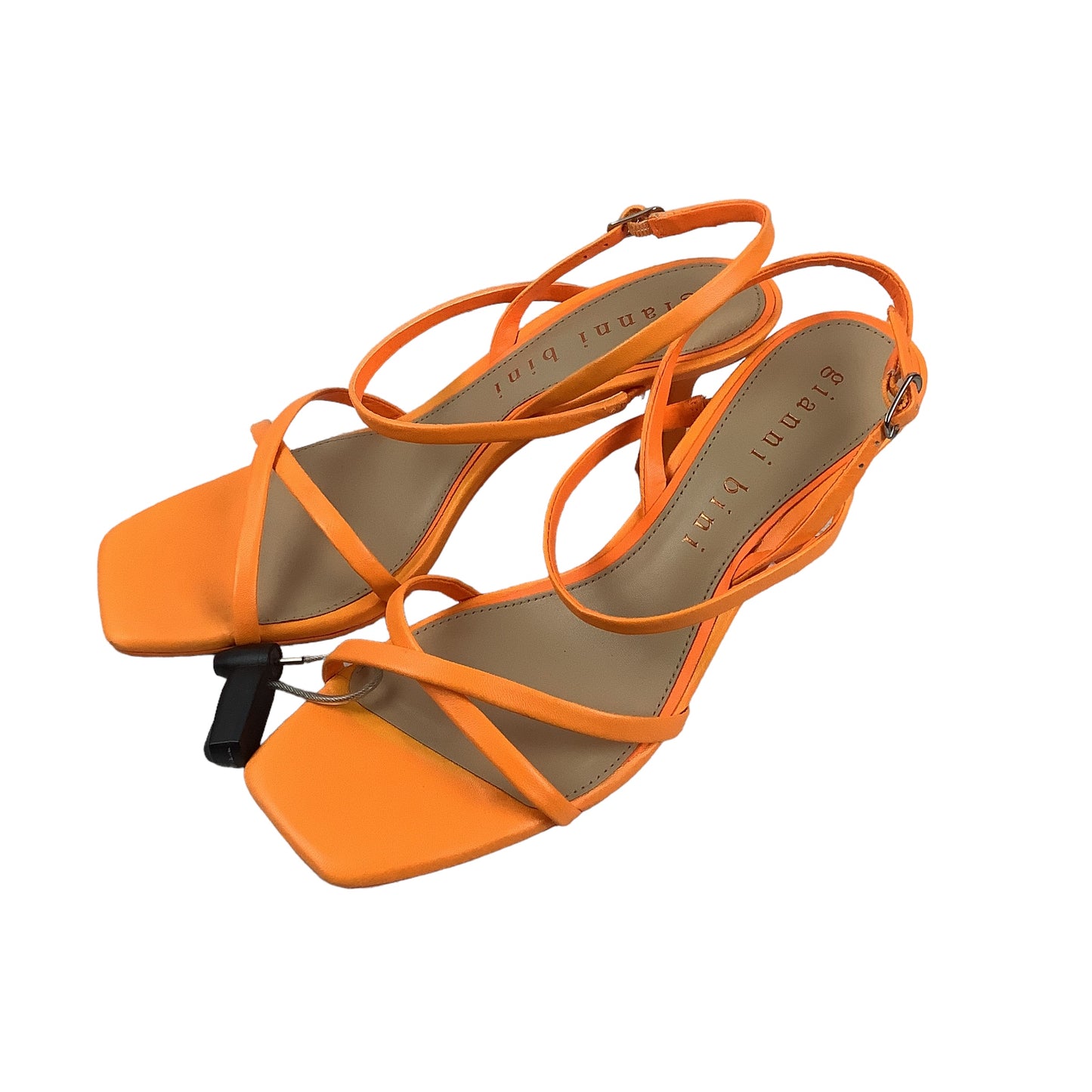 Orange Sandals Heels Stiletto Gianni Bini, Size 9