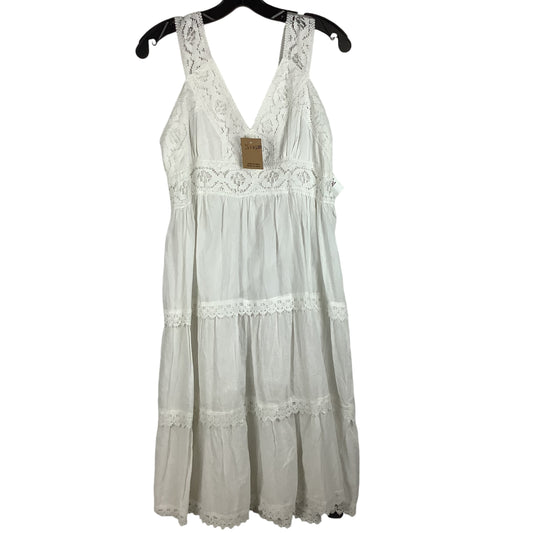 Dress Casual Maxi By Clothes Mentor In White, Size: M