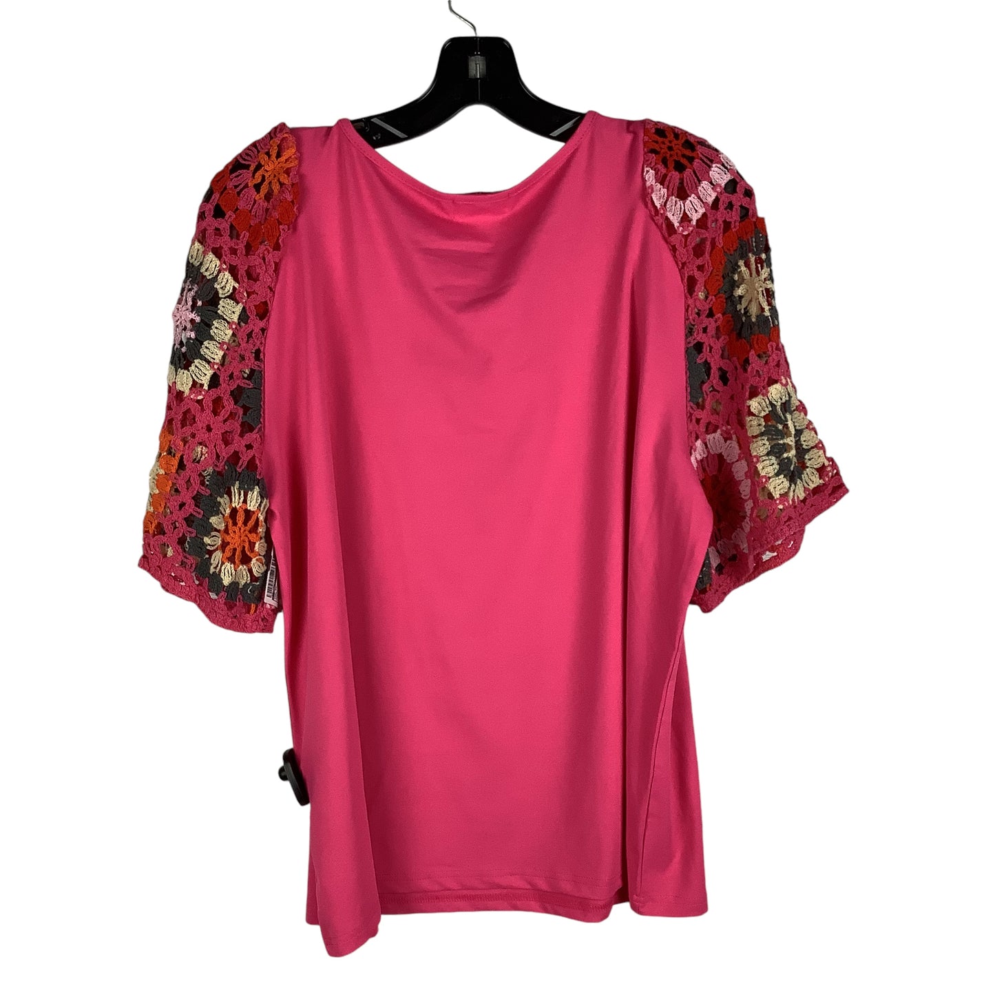 Top Short Sleeve By Cmc In Pink, Size: L