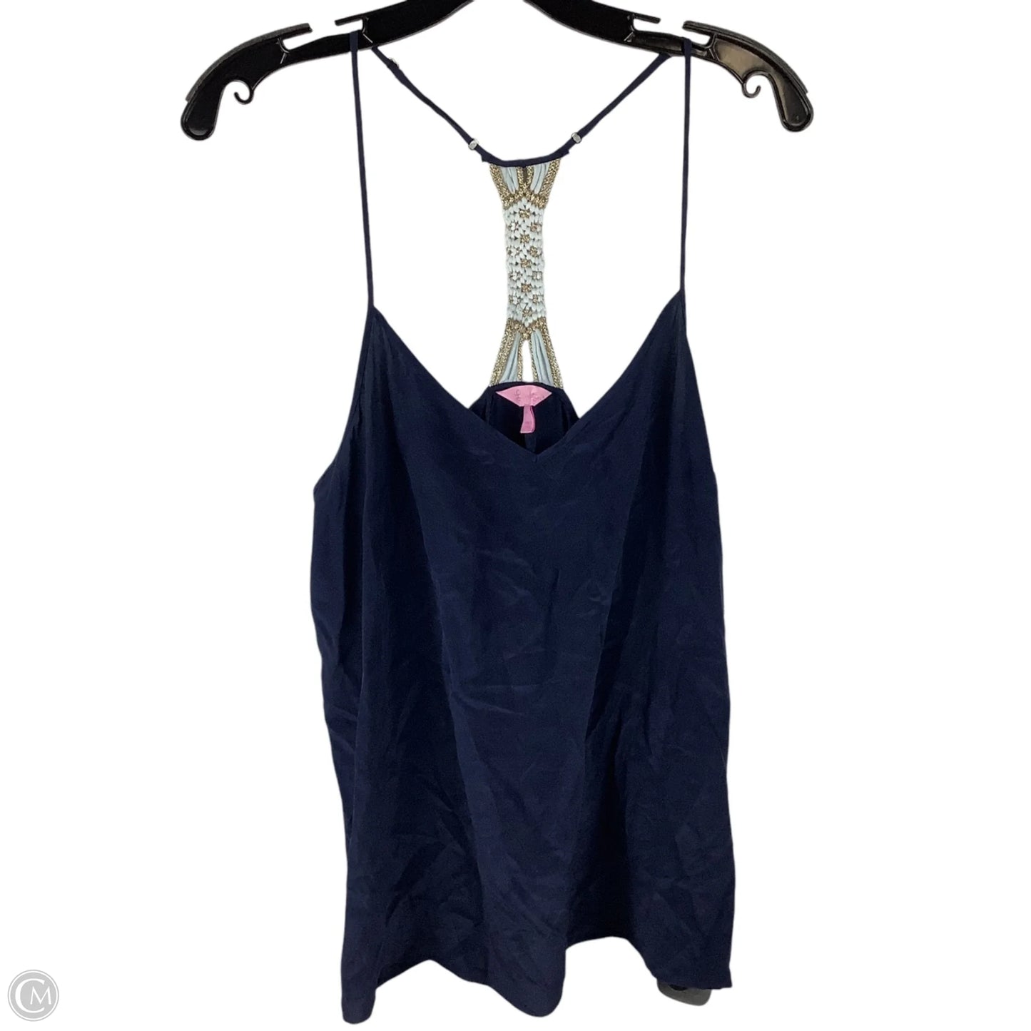 Top Sleeveless Designer By Lilly Pulitzer In Navy, Size: L