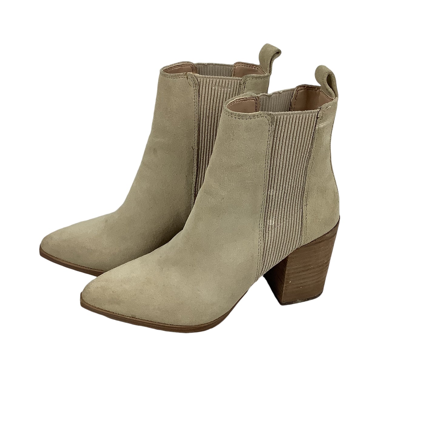 Boots Ankle Heels By Steve Madden In Tan, Size: 8