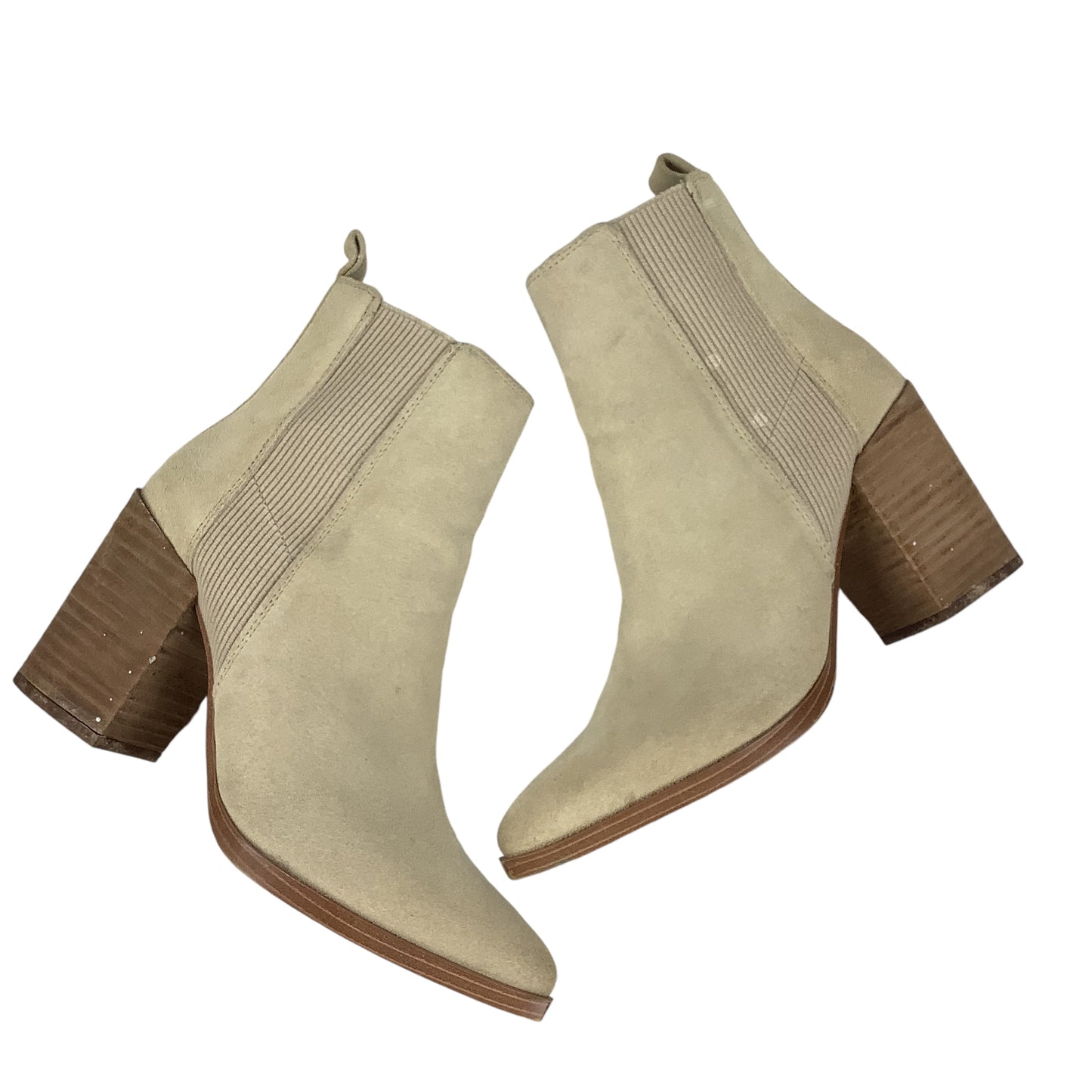 Boots Ankle Heels By Steve Madden In Tan, Size: 8