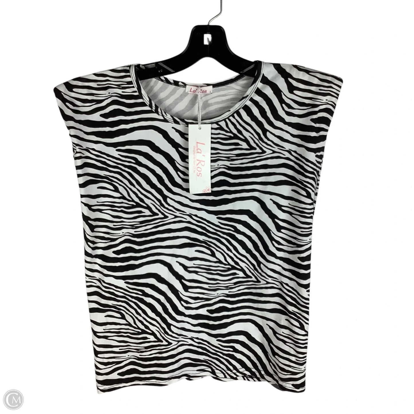 Top Short Sleeve By Clothes Mentor In Animal Print, Size: L