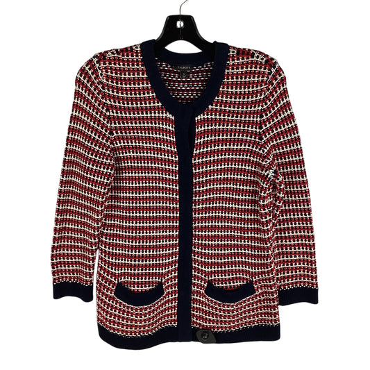 Sweater Cardigan By Talbots In Blue & Red, Size: S