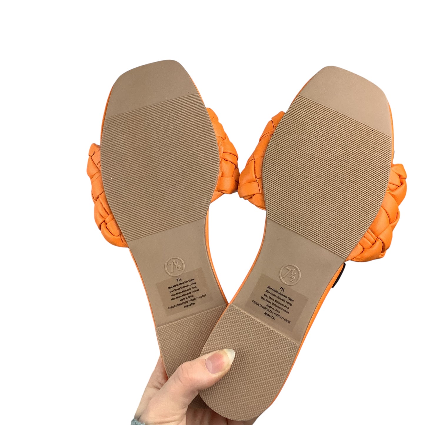 Sandals Flats By A New Day In Orange, Size: 7.5