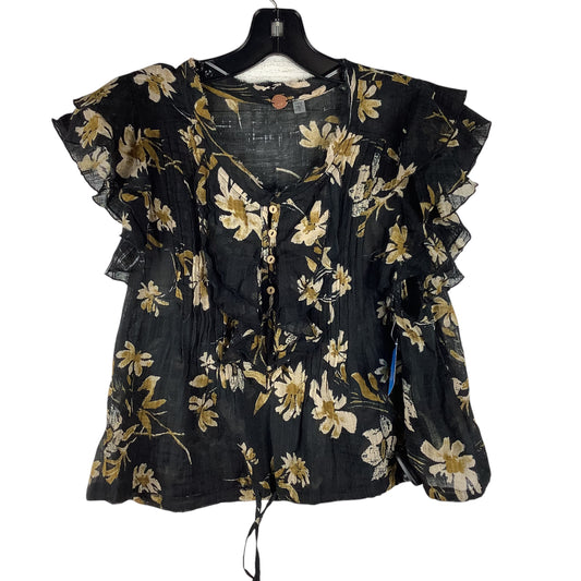 Top Short Sleeve By Free People In Black, Size: Xs