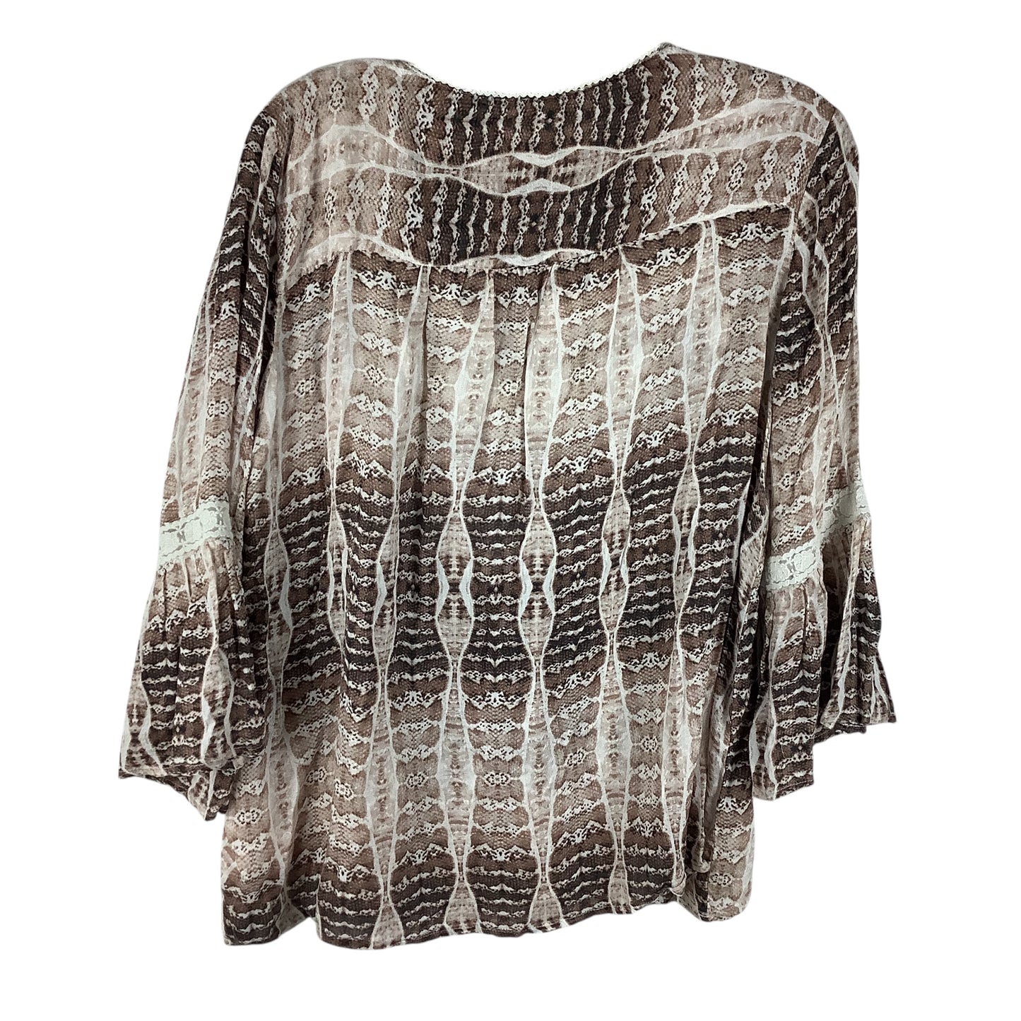 Top Long Sleeve By Haute Hippie In Brown, Size: L