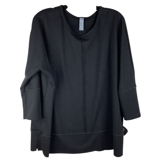 Top Long Sleeve Designer By Spanx In Black, Size: L