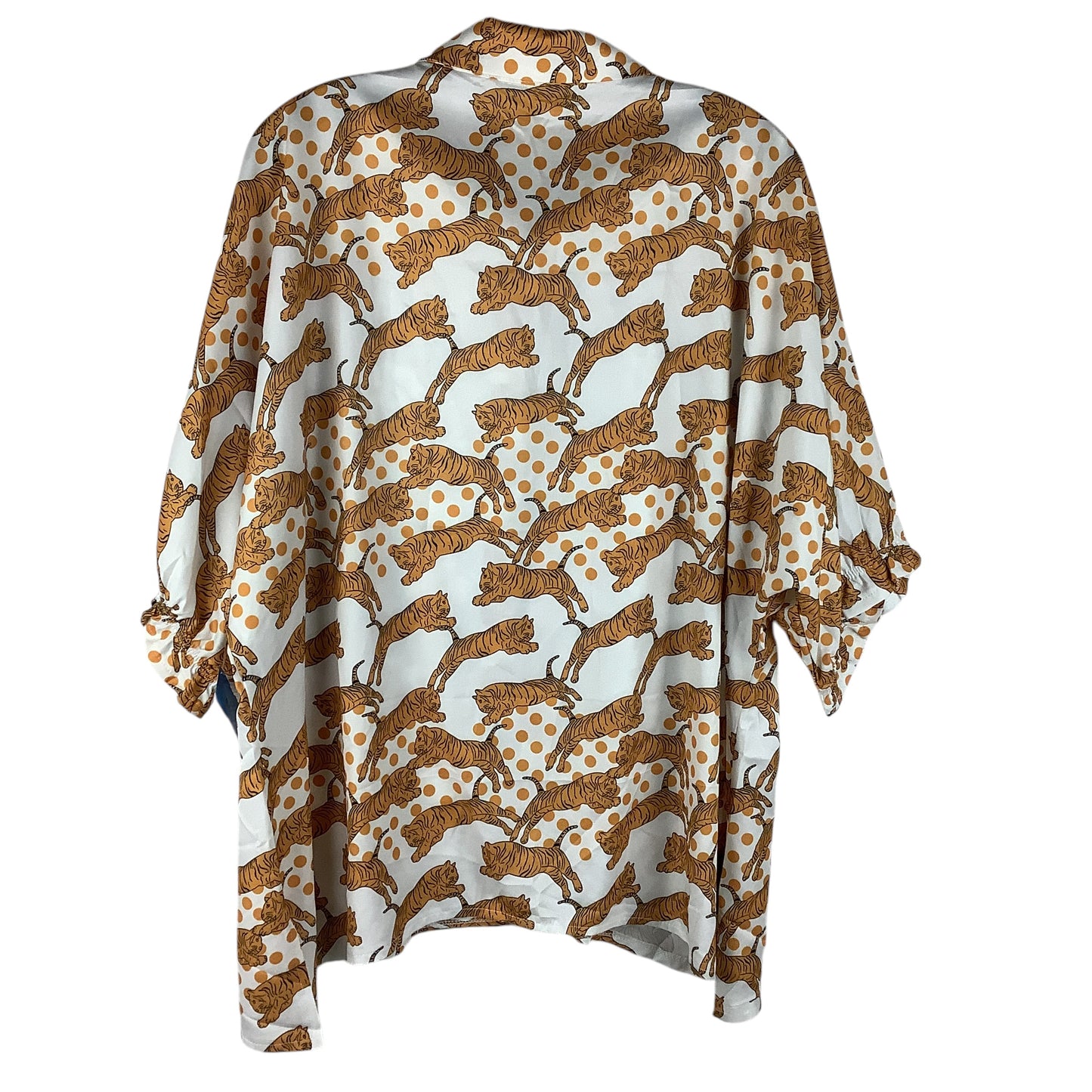 Top Short Sleeve By Clothes Mentor In Animal Print, Size: Xl