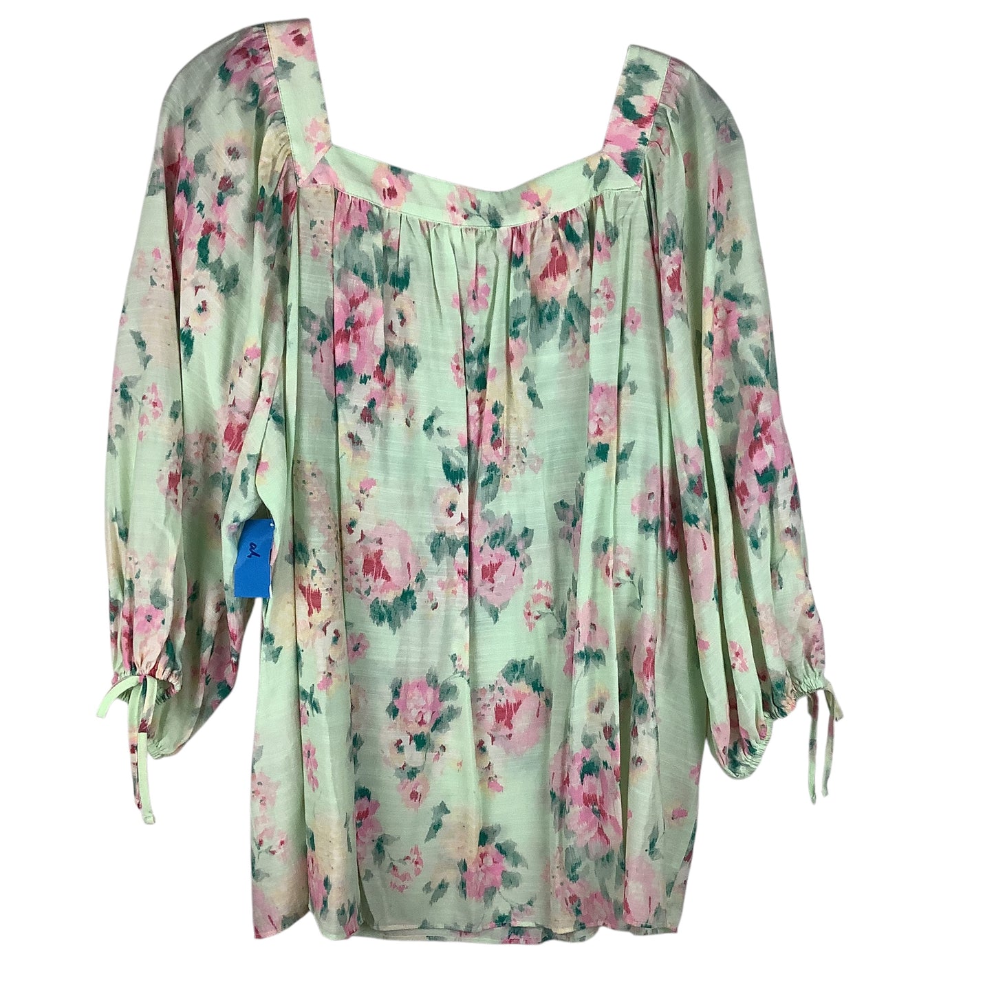 Top Long Sleeve By Lc Lauren Conrad In Green, Size: Xxl