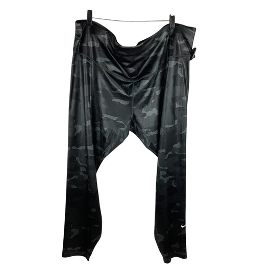 Athletic Leggings By Nike Apparel In Camouflage Print, Size: 3x