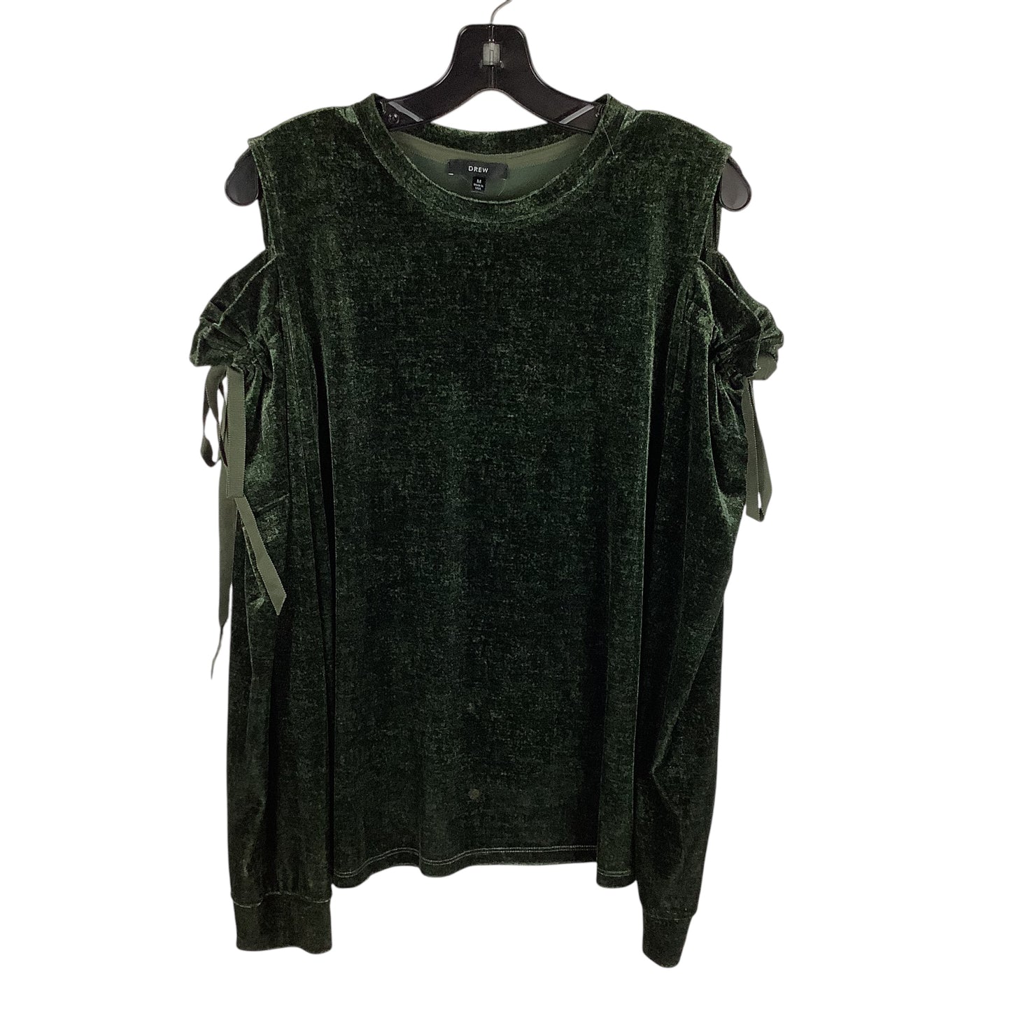 Top Long Sleeve By Cmc In Green, Size: M