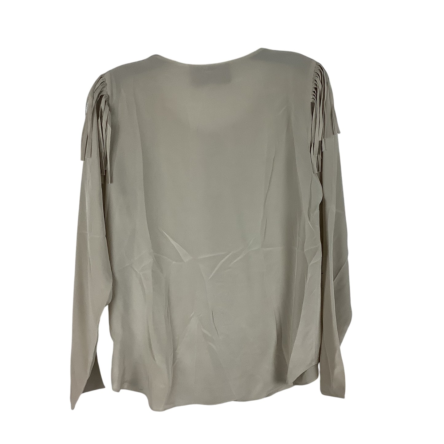 Top Long Sleeve By Cmc In Tan, Size: M