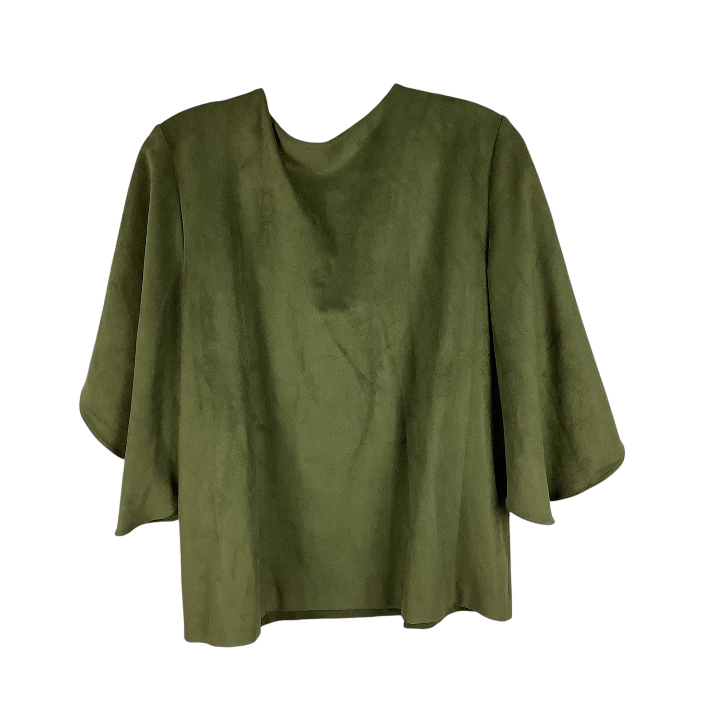 Top Long Sleeve Designer By Cmc In Green, Size: M