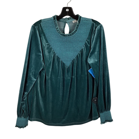 Top Long Sleeve By Jade In Teal, Size: M